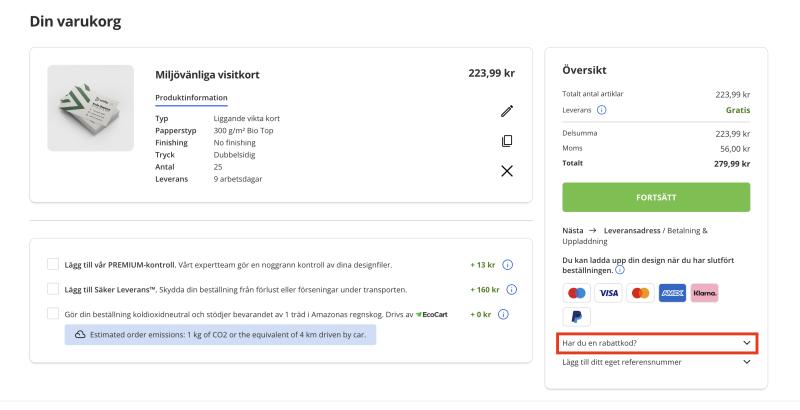 Hur du använder en rabattkod hos HelloPrint