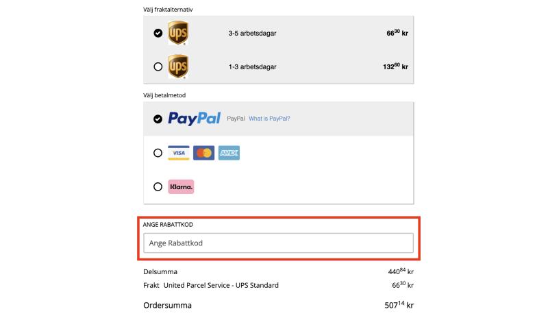 Hur du använder en rabattkod hos iELM