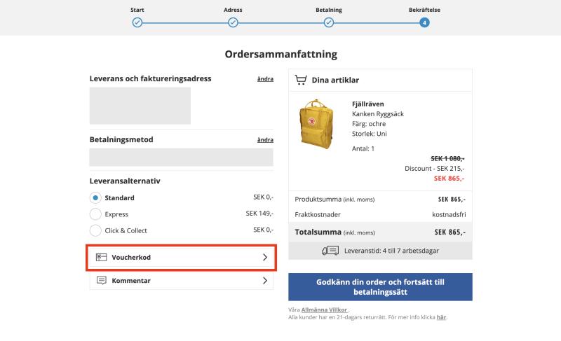 Hur du använder en rabattkod hos Blue Tomato