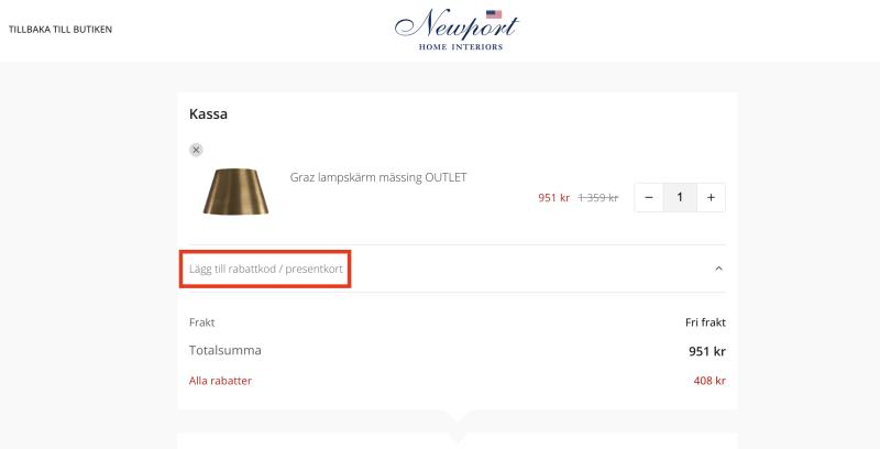 Hur du använder en rabattkod hos Newport