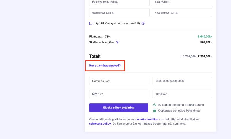 Hur du använder en rabattkod hos Hostinger