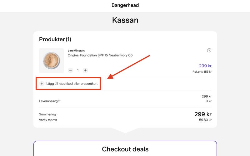Hur du använder en rabattkod hos Bangerhead