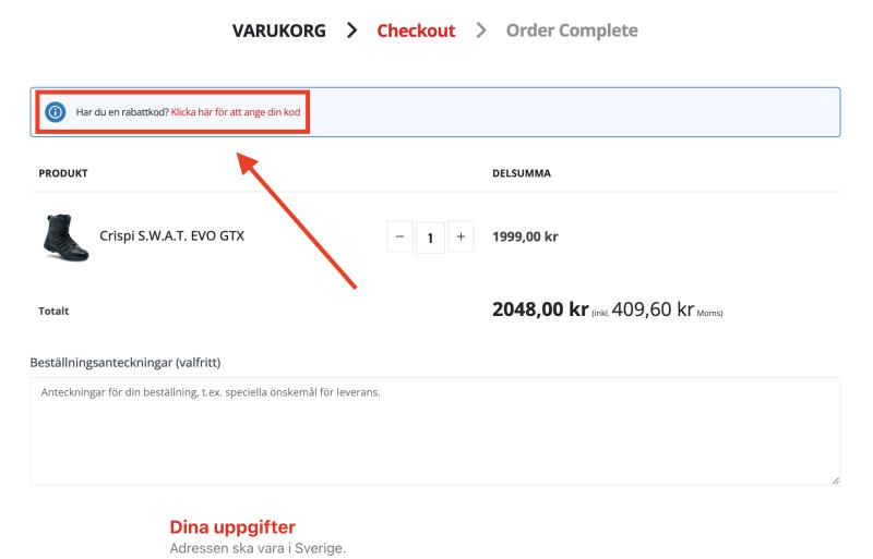 Hur du använder en rabattkod hos Goingoutdoor