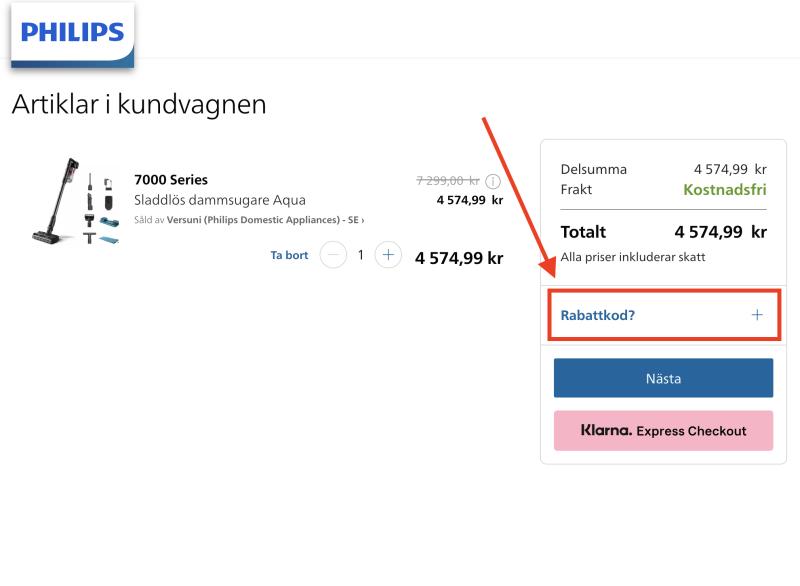 Hur du använder en rabattkod hos Philips