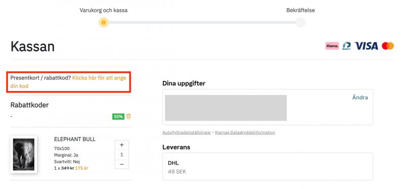 Hur du använder en rabattkod hos Hambedo