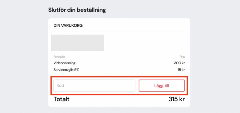 Hur du använder en rabattkod hos Memmo