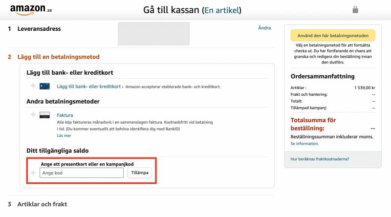 Hur du använder en rabattkod hos Amazon