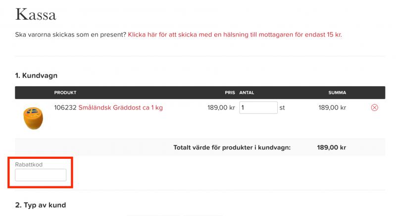 Hur du använder en rabattkod hos Ostogram