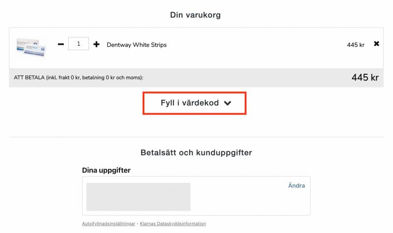 Hur du använder en rabattkod hos Dentway