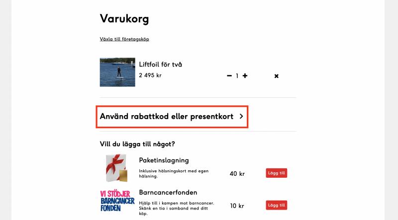 Hur du använder en rabattkod hos Live it